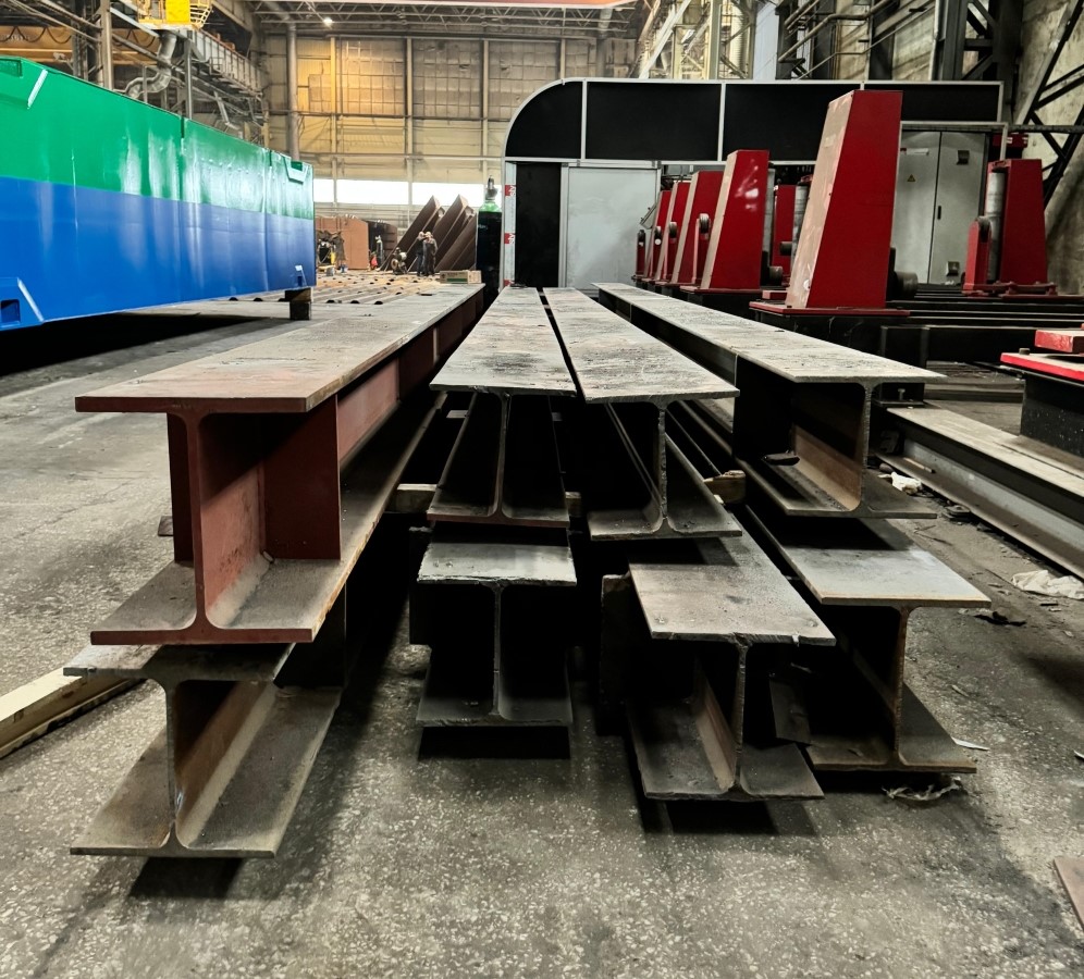 Welded steel H piles are prepared for use in structural applications, offering robust support for tall structures and deep foundation systems.